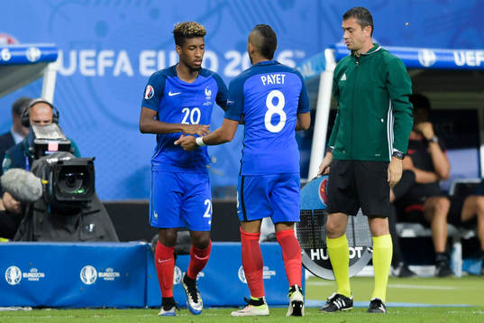 0 Byte mellan Frankrikes Kingsley Coman och Dimitri Payet