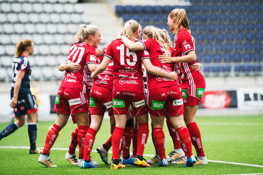 Piteås spelare jublar