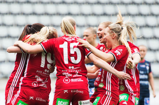 Piteås spelare jublar