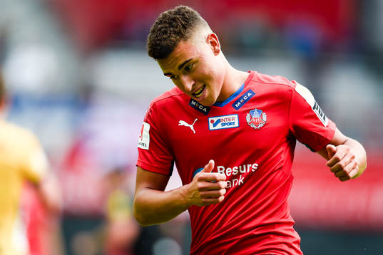 Helsingborgs JJordan Larsson deppar