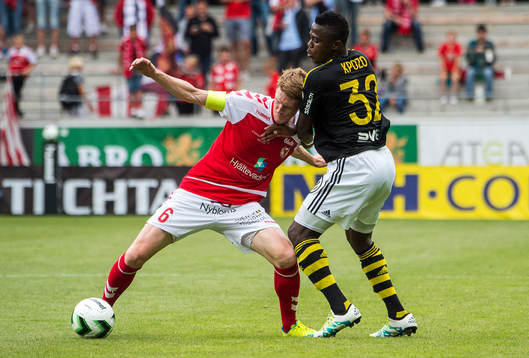 s Patrick Kpozo och Kalmars Rasmus Elm