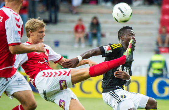 s Patrick Kpozo och Kalmars Svante Ingelsson