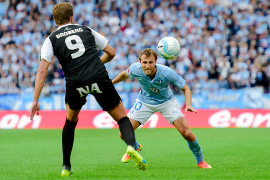 Örebros Martin Broberg och Malmö FFs Magnus Wolff Eikrem
