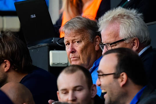 Malmö FFs förre tränare Åge Hareide på läktarplats