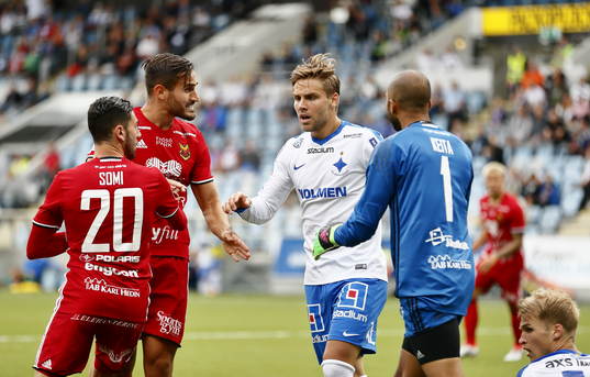 Heta känslor mellan Östersunds spelare och Norrköpings