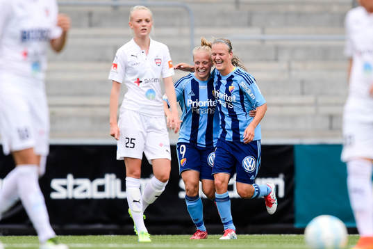 Djurgårdens Mia Jalkerud jublar