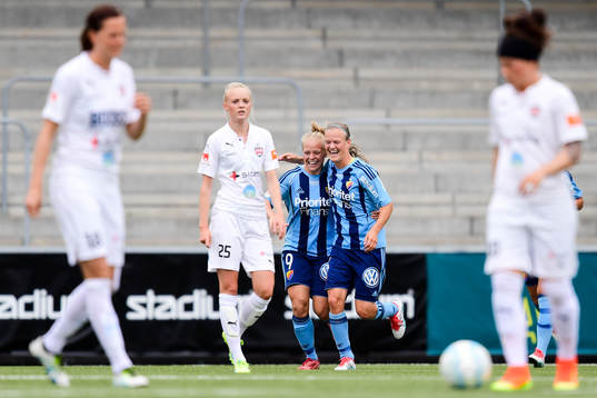 Djurgårdens Mia Jalkerud jublar