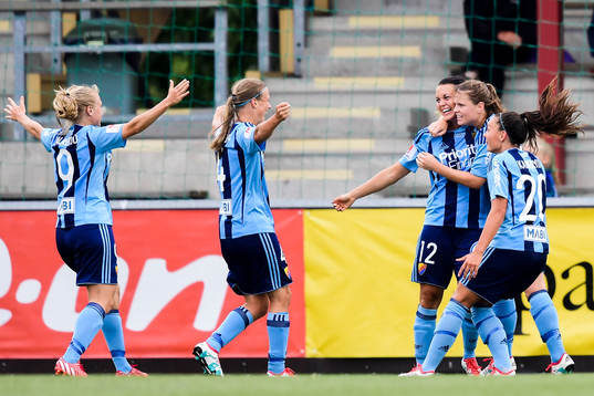 Djurgårdens spelare jublar