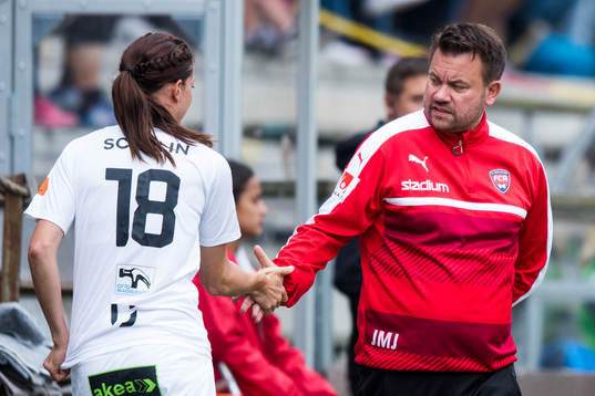 Rosengårds Lotta Schelin och tränare Jack Majgaard Jensen