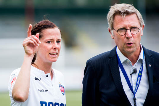 Rosengårds Lotta Schelin och VD Claes Tjebbes
