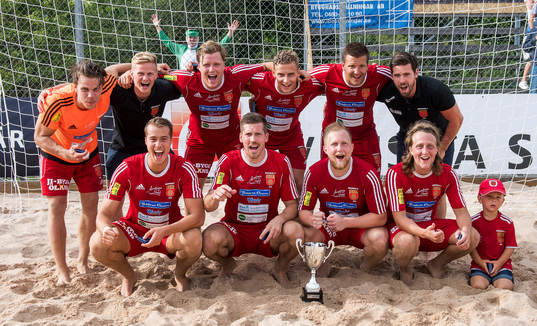 Glömminge IF kom på första plats i  Beach Soccer SM