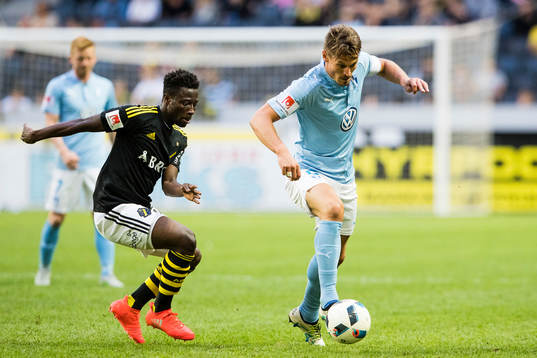 s Ebenezer Ofori och Malmö FFs Markus Rosenberg