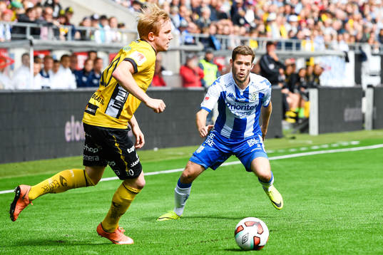 Elfsborgs Simon Lundevall och IFK Göteborgs Emil