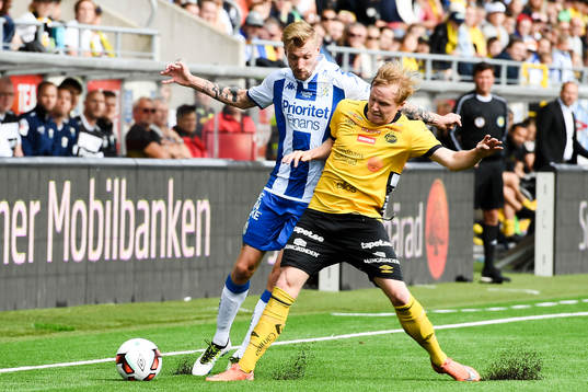 IFK Göteborgs Sebastian Eriksson och Elfsborgs Simon