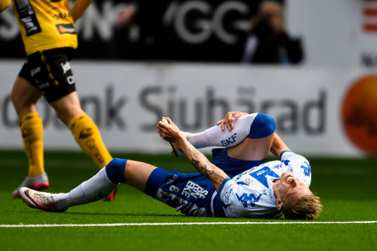 IFK Göteborgs Sören Rieks har ont