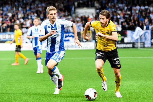 IFK Göteborgs Mikael Boman och Elfsborgs Marcus Rohdén