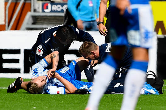 IFK Göteborgs Sören Rieks har ont
