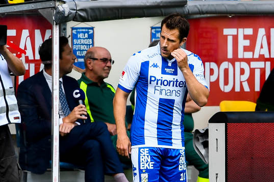 IFK Göteborgs Tobias Hysén byts in