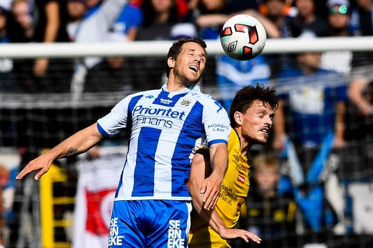 IFK Göteborgs Tobias Hysén och Elfsborgs Jörgen Horn