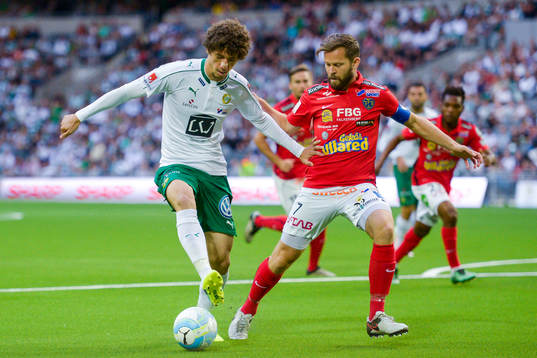 Hammarbys Romulo Cabral Pereira Pinto och Falkenbergs David