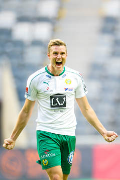 Hammarbys Richard Magyar jublar