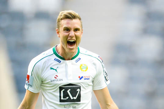 Hammarbys Richard Magyar jublar