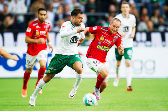 Hammarbys Imad Khalili och Falkenbergs Christoffer Carlsson