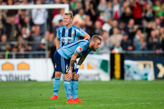 Djurgårdens Elliot Käck och Alexander Faltsetas deppar