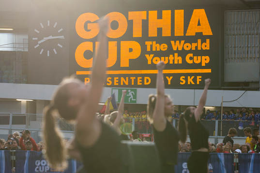 Gothia Cup på en skärm