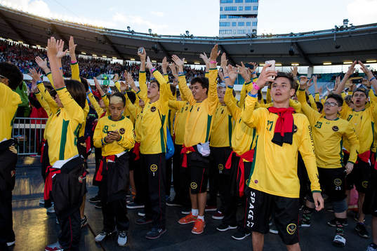 Ett brasilianskt lag gör vulkanen