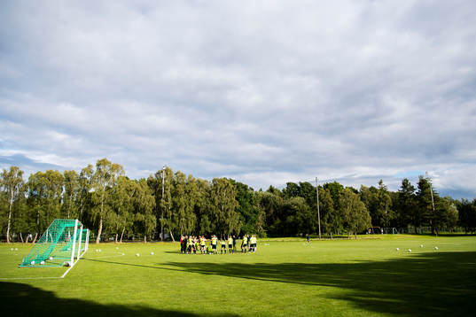 Generell vy över Tallhöjdens fotbollsplan