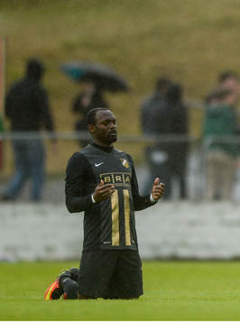 21 July 2016; John Owoeri of BK Hacken praying