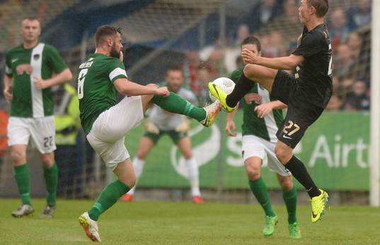 21 July 2016; Greg Bolger of Cork City in action against