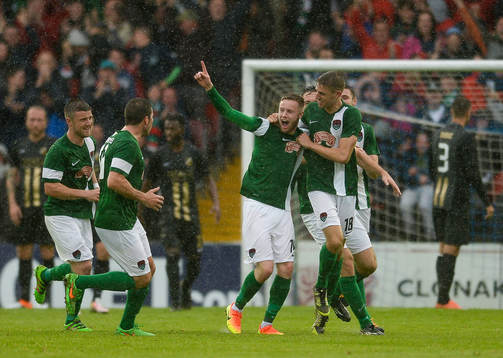 21 July 2016; Kevin O'Connor of Cork City, centre,