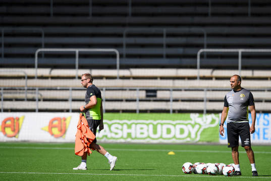 Elfsborgs manager Magnus Haglund och tränare Jan Mian