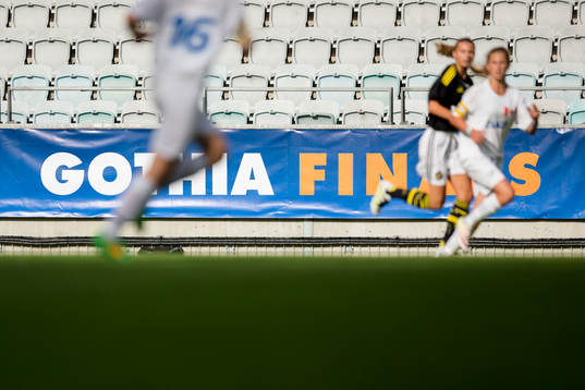 En Gothia Cup final skylt på Gamla Ullevi