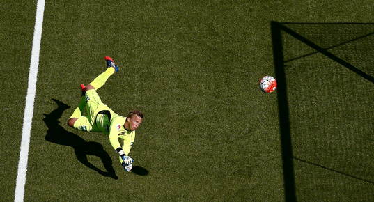 Mål 1-0 av Norrköpings Daniel Sjölund förbi Gefles
