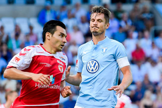Kalmars Emin Nouri och Malmö FFs Markus Rosenberg