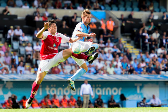 Kalmars Marko Biskupovic och Malmö FFs Markus Rosenberg