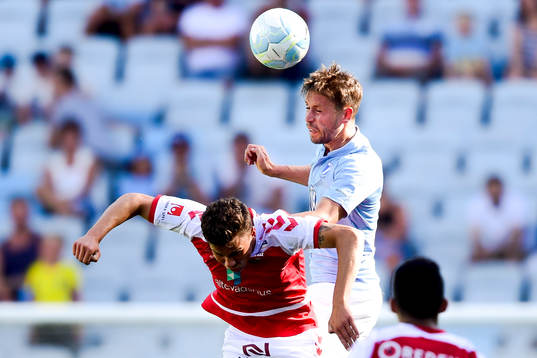 Kalmars Marko Biskupovic och Malmö FFs Kari Arnason