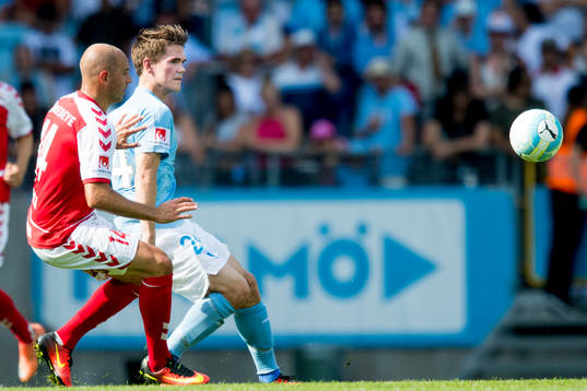 Malmö FFs Jo Inge Berget och Kalmars Stefan Larsson