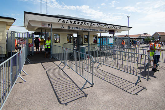 Entrén till Falkenbergs idrottsplats