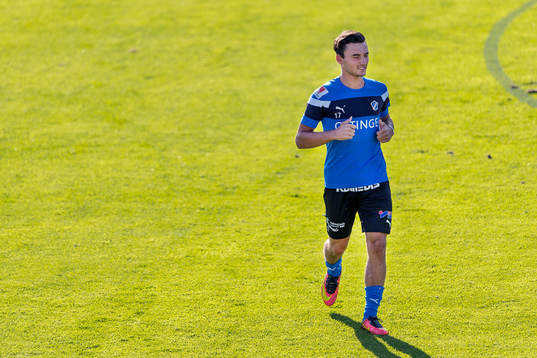Halmstads Sead Haksabanovic före fotbollsmatchen i