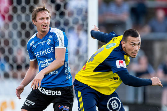 Halmstads Fredrik Olsson och Ängelholms Dennis Stojanovic