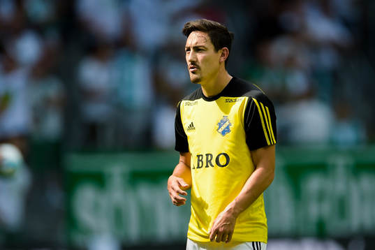 s Stefan Ishizaki före fotbollsmatchen i Allsvenskan