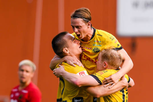Elfsborgs Viktor Prodell , Simon Hedlund och Simon