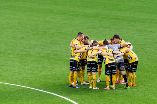 Elfsborgs lag före fotbollsmatchen i Allsvenskan mellan