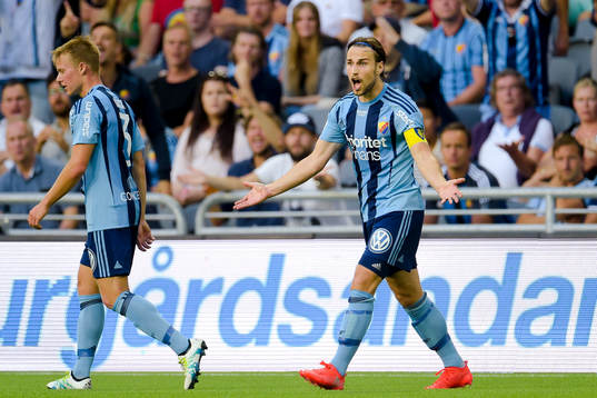 Djurgårdens Kevin Walker reagerar