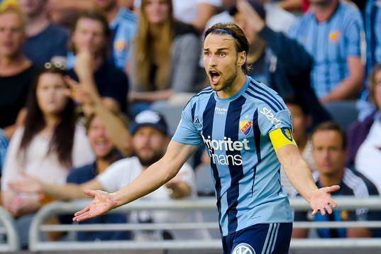 Djurgårdens Kevin Walker reagerar