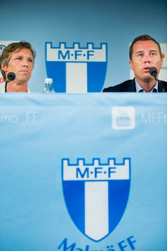 Jens Fjellström och sportchef Daniel Andersson när